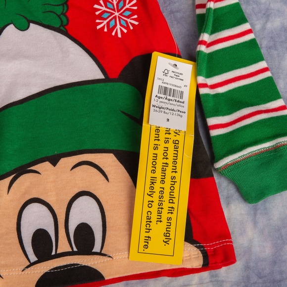 Disney Store Mickey Mouse Christmas Pajamas - Picture 2 of 2